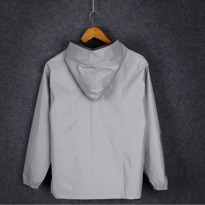 5XL Men's Full Reflective Jacket Night shiny Harajuku Hip Hop Jackets Men /Women Waterproof Windbreaker Hoodies Streetwear Coats