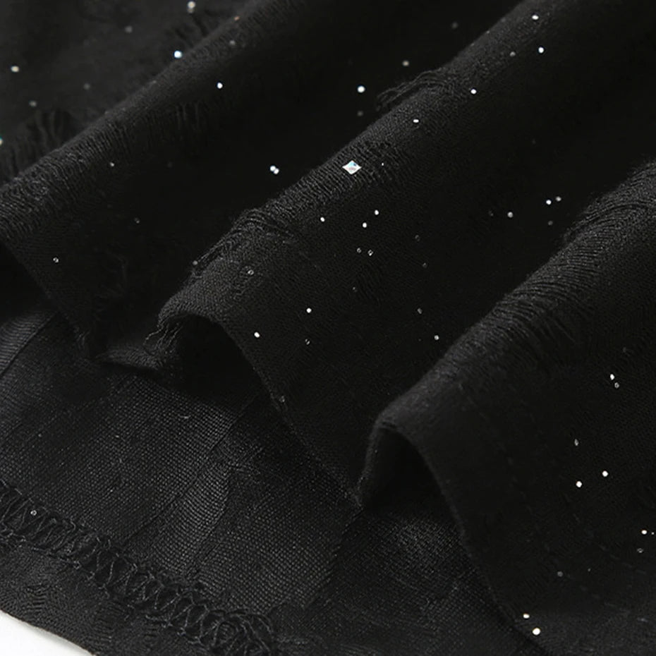 11XL Plus Size Men T-shirts Summer Fashion Rhinestone Tee Tops Black Gray Short Sleeve Crew Neck T Shirts Big Size 10XL 9XL