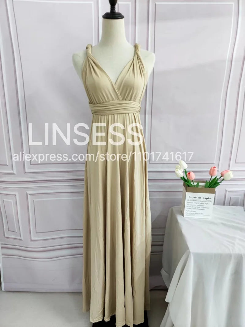 Bridesmaid Dress, Olive Green Maxi Bridesmaid Dress, Bridal Party Convertible Dress, Multiway Infinity Dress, Custom Dress