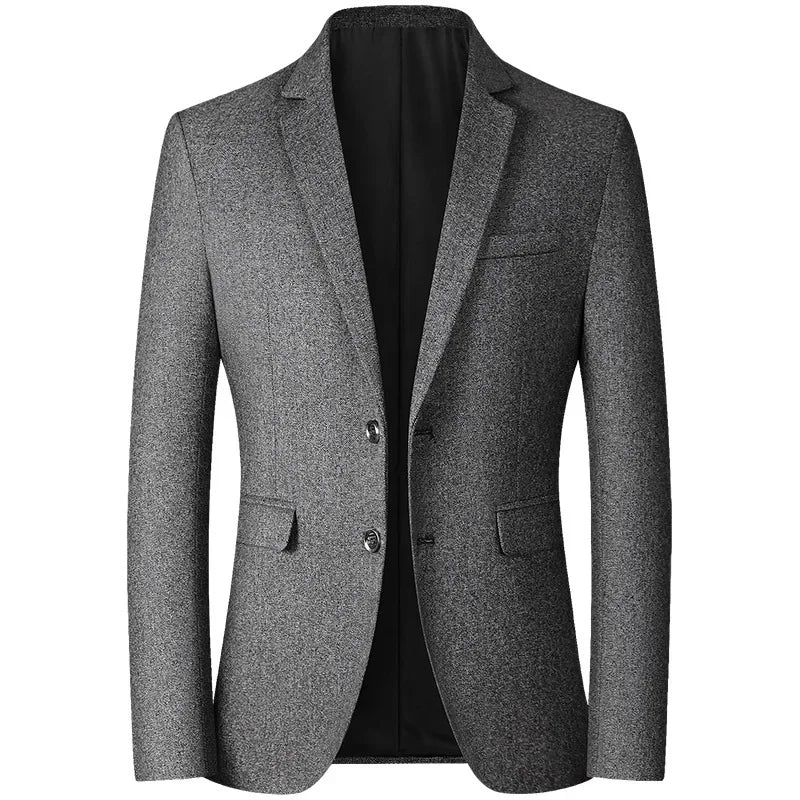 Black Men V-neck Single-breasted Suit Jacket, Fashion Slim Dress Coats, Blue Gray Yellow Blazers, Male Casual Tops Asian Size