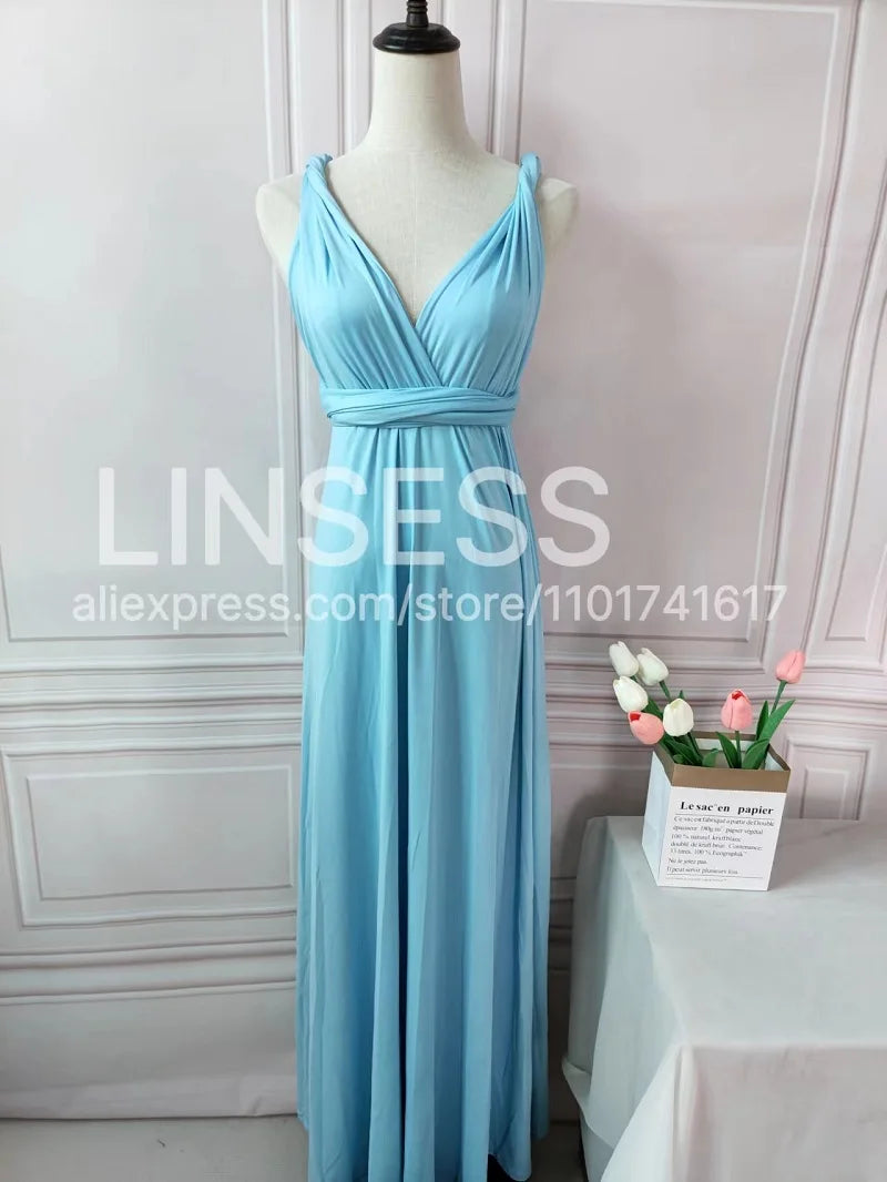 Bridesmaid Dress, Olive Green Maxi Bridesmaid Dress, Bridal Party Convertible Dress, Multiway Infinity Dress, Custom Dress