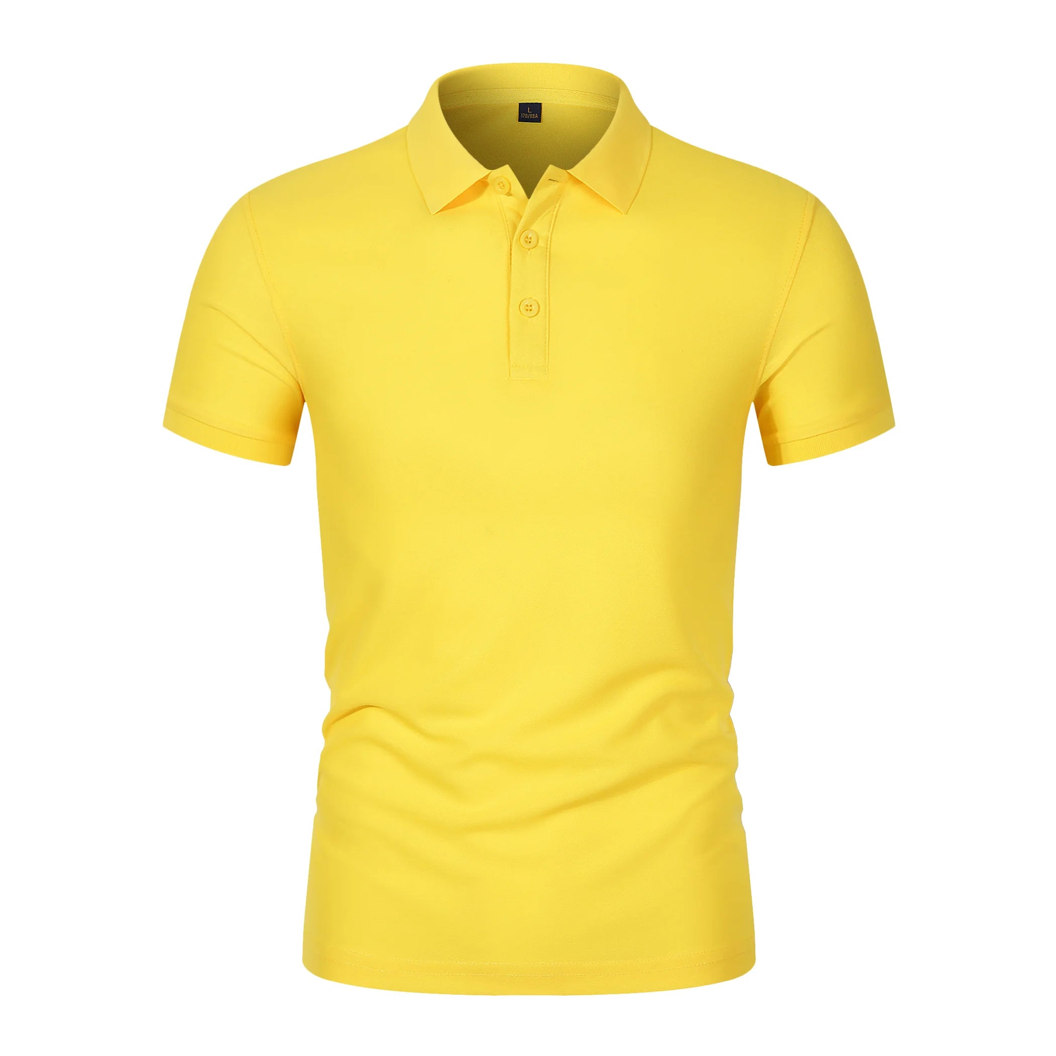 025 Summer New Men's Short sleeved Solid Color Polo Shirt Breathable and Comfortable Elastic Top Casual Business New Style