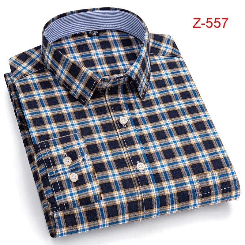100% Cotton Oxford High Quality Men's Shirt Long Sleeve New Business Casual Fashion Men's Clothes Plus Size Shirt Formal S-7XL