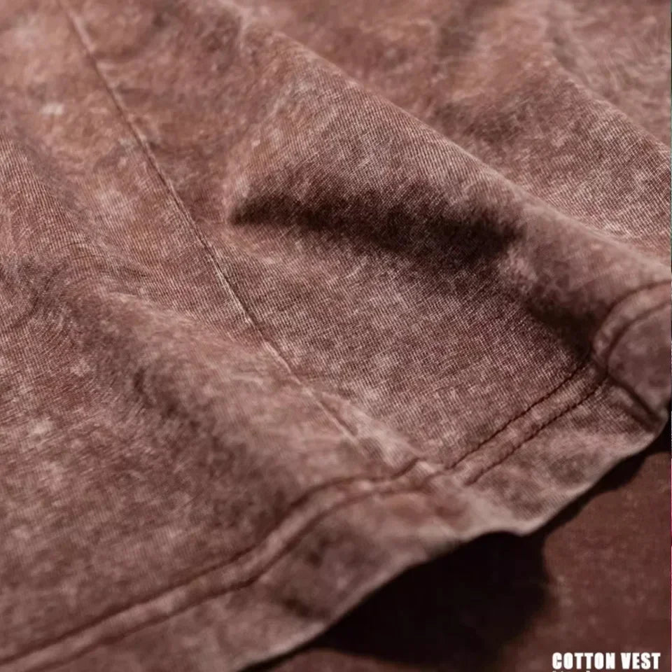 2025 Heavy Men Washed Vintage Oversized T-Shirt Street Hip Hop Punk Tee women Harajuku Casual Cotton Short Sleeve Acid Wash Top