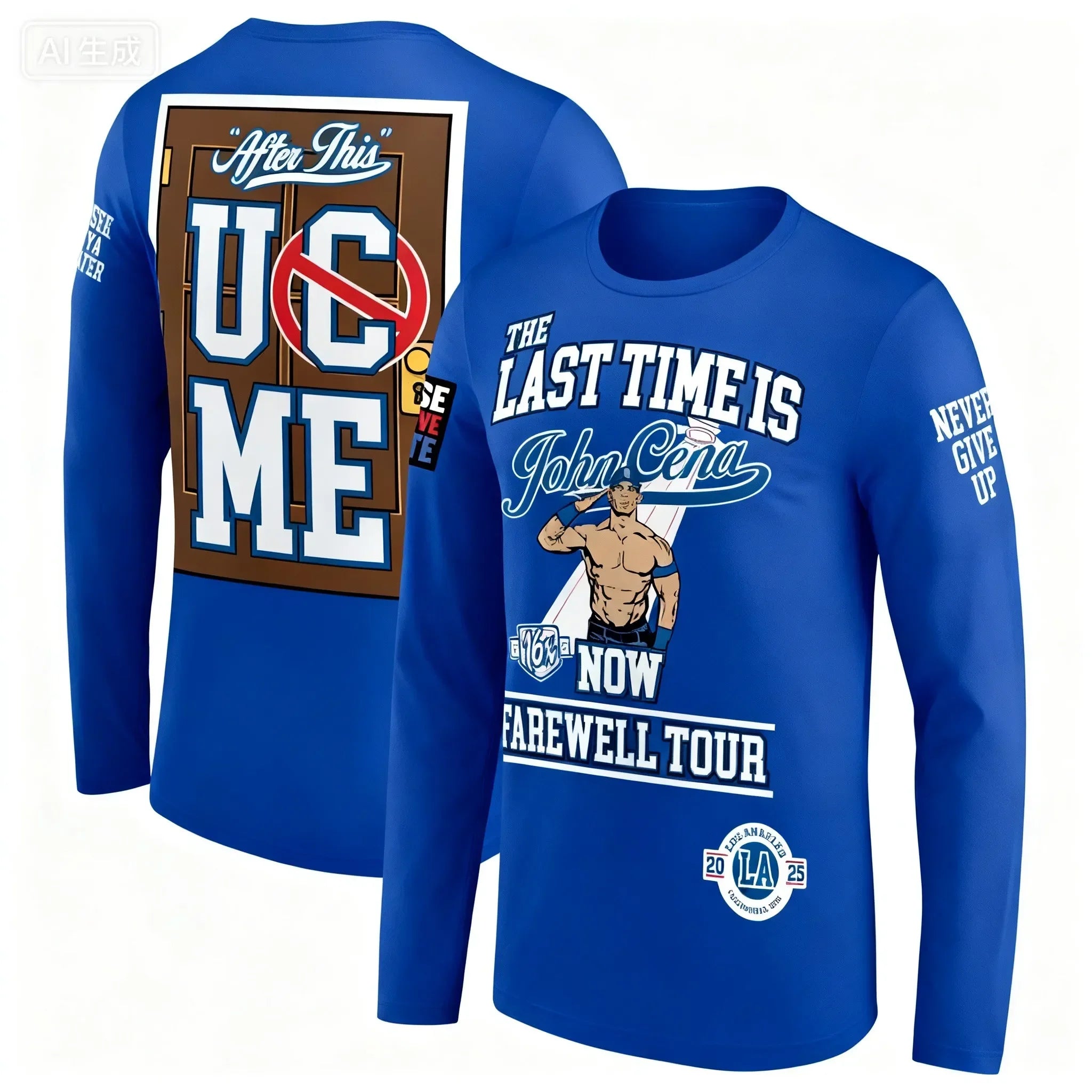 2025 John Cena farewell tour breathable sports T-shirt, suitable for outdoor activities neutral casual street wear pullover