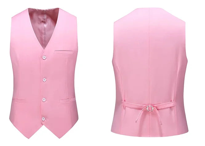 Blue Men Sleeveless Suit Vest, Brand New Slim Fit V Neck Dress Waistcoat Office Casual Vsests Asian Size M-6XL, Red Green Purple