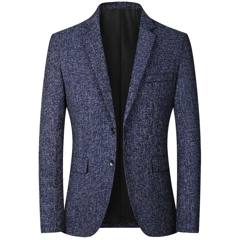 Black Men V-neck Single-breasted Suit Jacket, Fashion Slim Dress Coats, Blue Gray Yellow Blazers, Male Casual Tops Asian Size