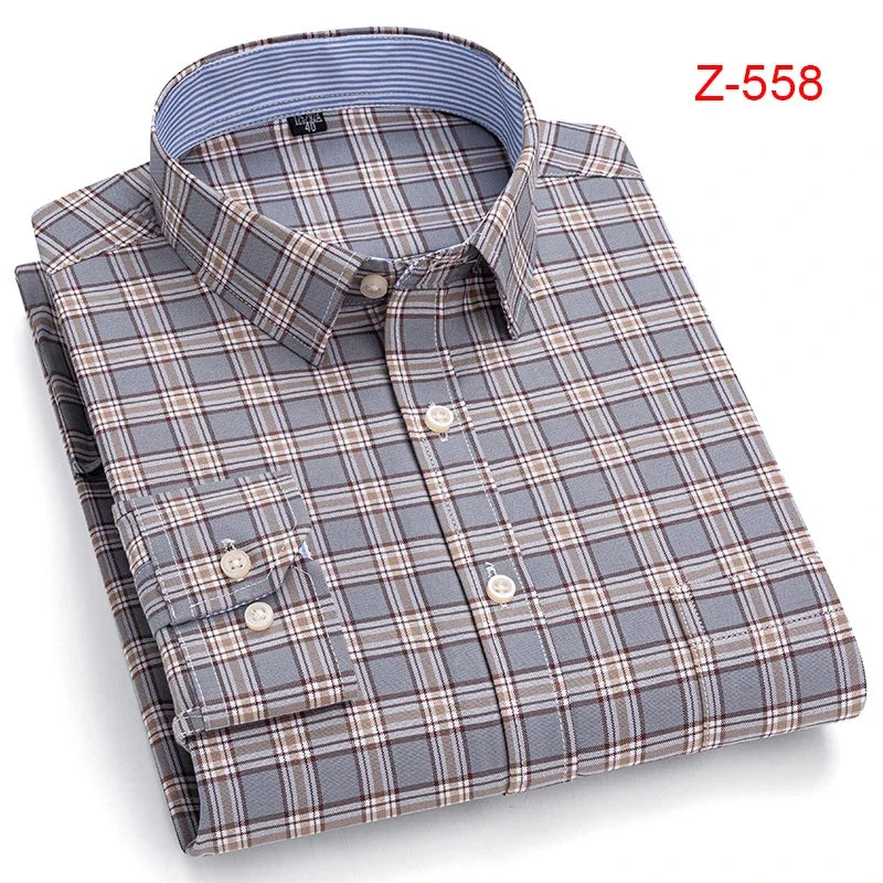 100% Cotton Oxford High Quality Men's Shirt Long Sleeve New Business Casual Fashion Men's Clothes Plus Size Shirt Formal S-7XL