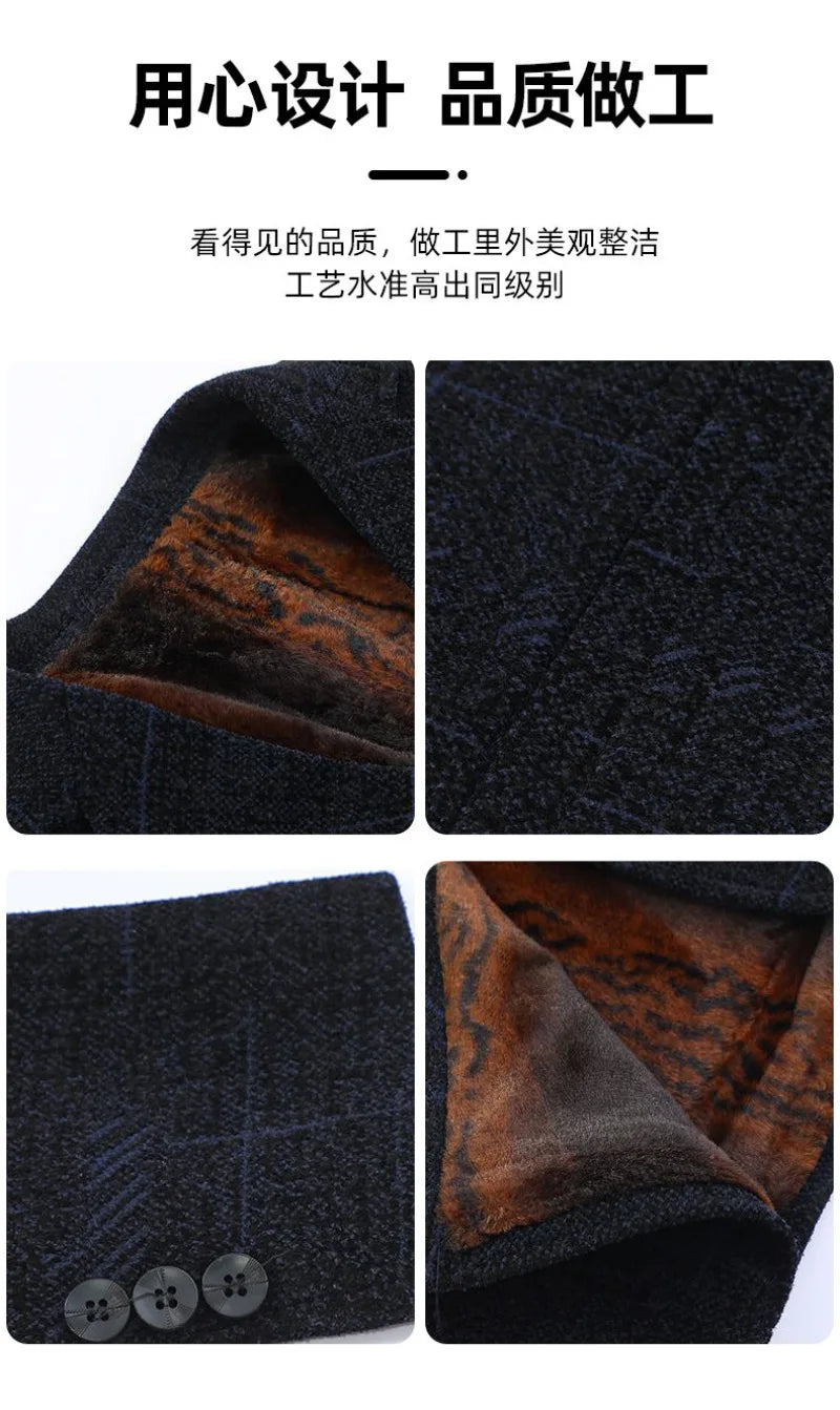 Blazer Men's Business Gentleman Wedding Fashionable Solid Color Best Man, Slimming and Casual Middle-aged and Elderly Blazer