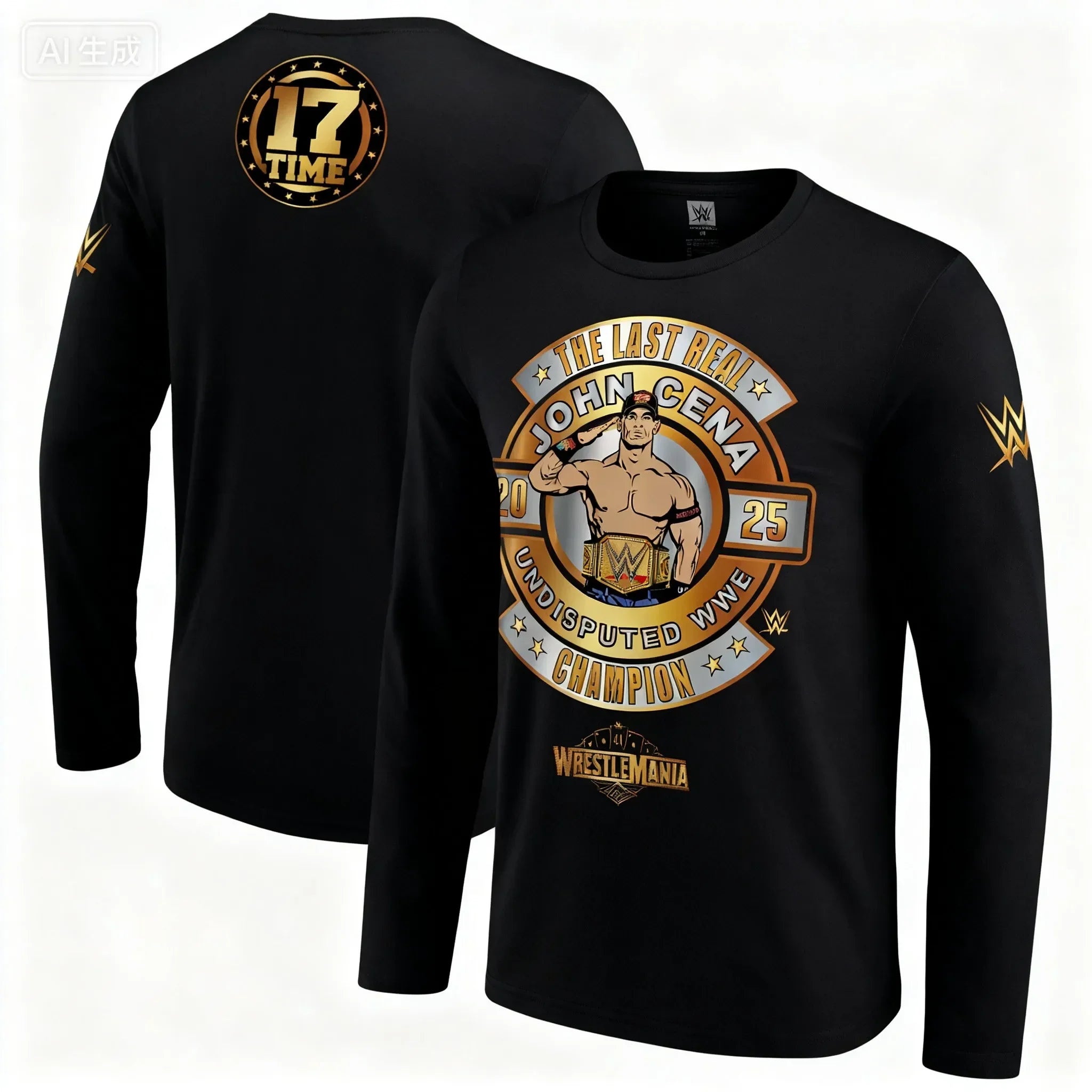 2025 John Cena farewell tour breathable sports T-shirt, suitable for outdoor activities neutral casual street wear pullover