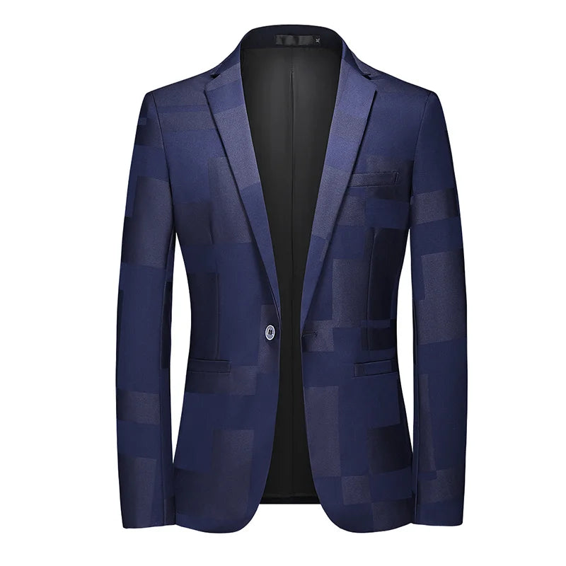 2026 New Men Business Social Suit Jacket Summer Male Single breasted Thin Dress Male Jacquard Blazers Coats