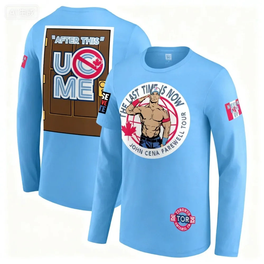 2025 John Cena farewell tour breathable sports T-shirt, suitable for outdoor activities neutral casual street wear pullover