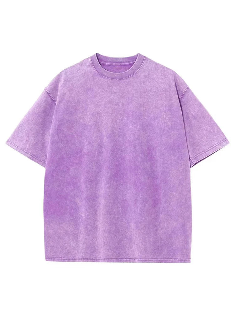 2025 Washed Vintage T-Shirts Street Hip Hop Retro Punk T Shirt women Harajuku Casual Cotton Short Sleeve Acid Wash TShirts top