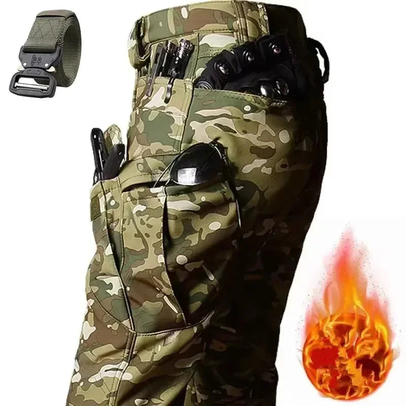 5XL 6XL Winter Autumn Tactical Jacket SoftShell Tactical Waterproof Jackets Fishing Hiking Camping Climbing Fleece Jacket Pants