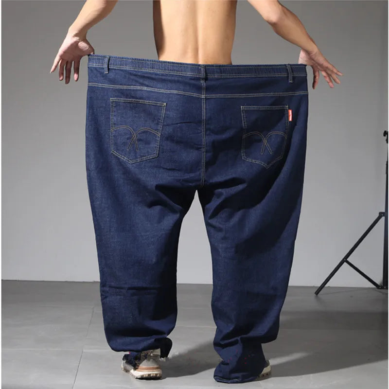 Big Size Blue Jeans  5XL 6XL 7XL 8XL Black Extra Large Clothes Oversize Mens Trousers Elastic Stretch Denim  Male Brand Pants