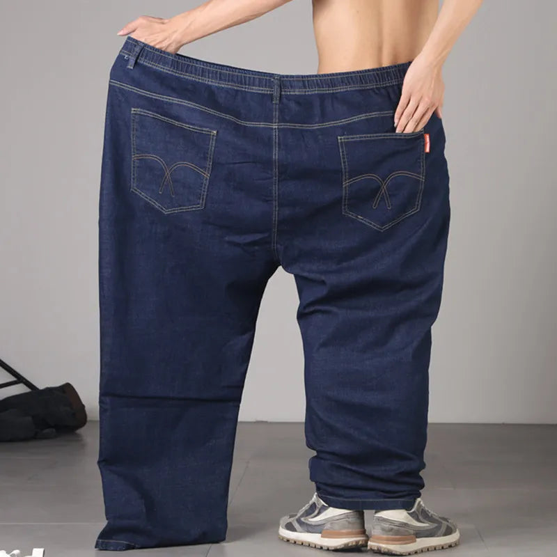 Big Size Blue Jeans  5XL 6XL 7XL 8XL Black Extra Large Clothes Oversize Mens Trousers Elastic Stretch Denim  Male Brand Pants
