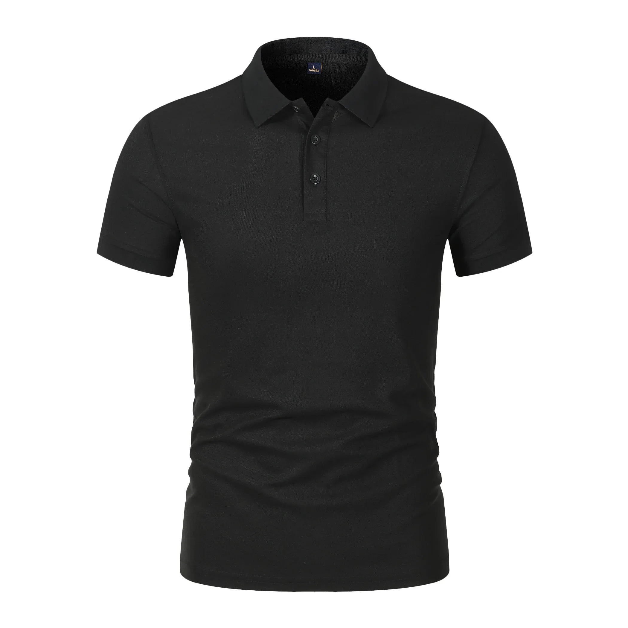 025 Summer New Men's Short sleeved Solid Color Polo Shirt Breathable and Comfortable Elastic Top Casual Business New Style