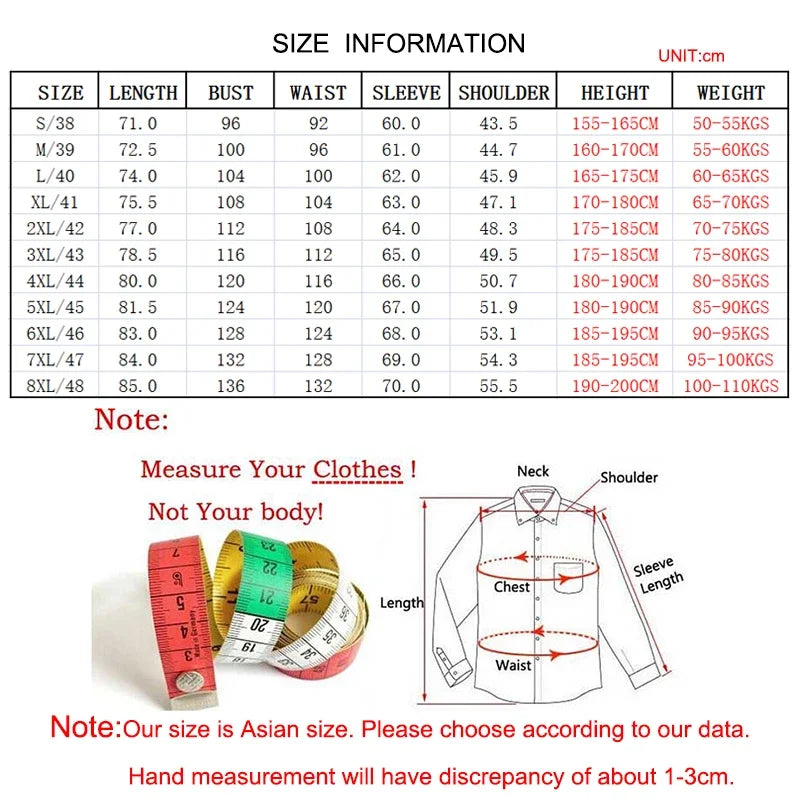 100% Cotton Oxford High Quality Men's Shirt Long Sleeve New Business Casual Fashion Men's Clothes Plus Size Shirt Formal S-7XL