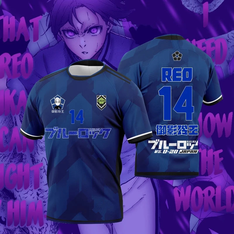 2025 Summer/Autumu Newest Japanese Anime Blue Lock Rin Itoshi And Sae Jersey Kids T-shirt Men And Women's Breathable Casual Tops