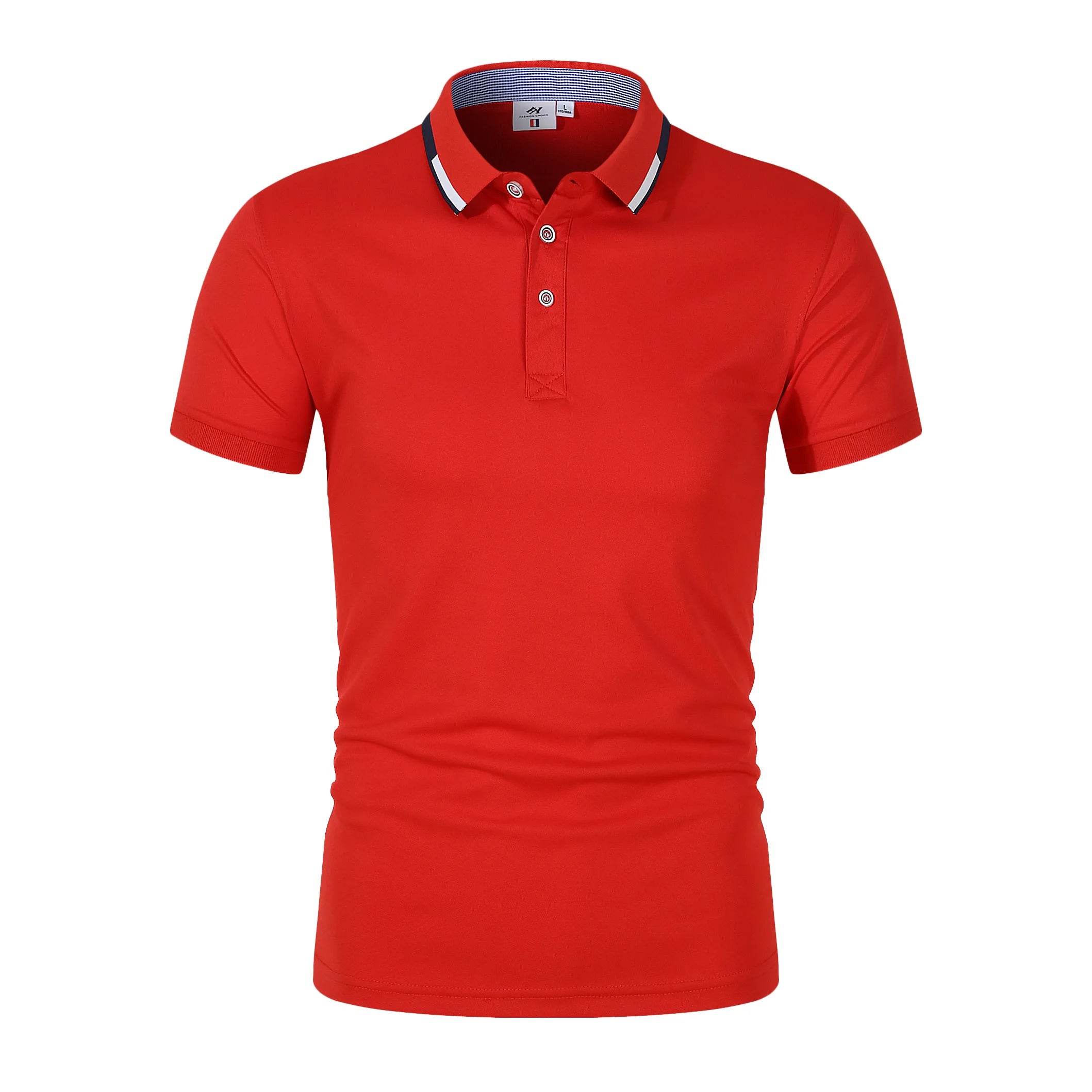 025 Summer New Men's Short sleeved Solid Color Polo Shirt Breathable and Comfortable Elastic Top Casual Business New Style
