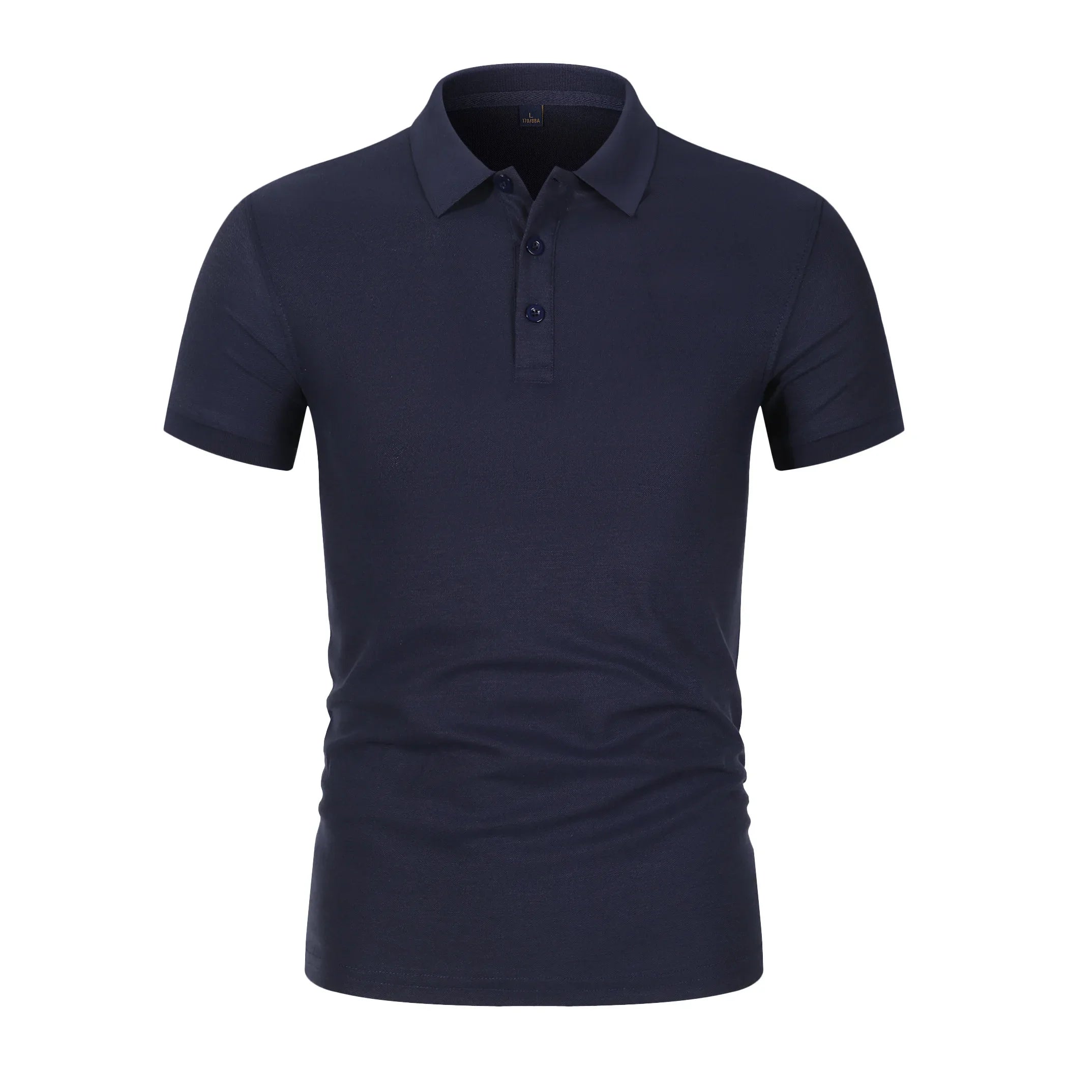025 Summer New Men's Short sleeved Solid Color Polo Shirt Breathable and Comfortable Elastic Top Casual Business New Style