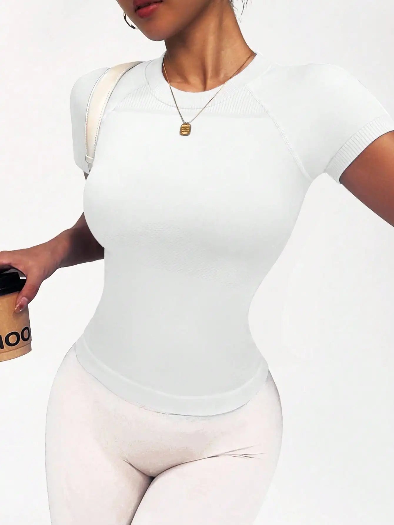 (Copie) New unisex short-sleeved tops, long tops, breathable, highly elastic, slimming, suitable for yoga and running, can be worn daily