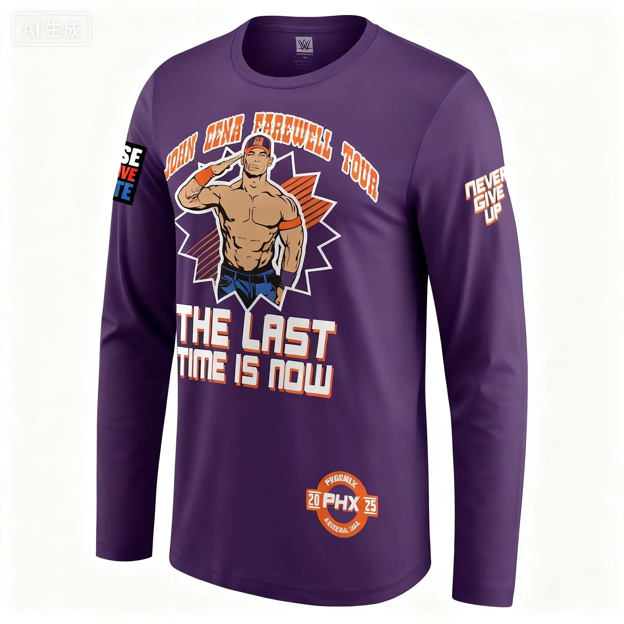 2025 John Cena farewell tour breathable sports T-shirt, suitable for outdoor activities neutral casual street wear pullover