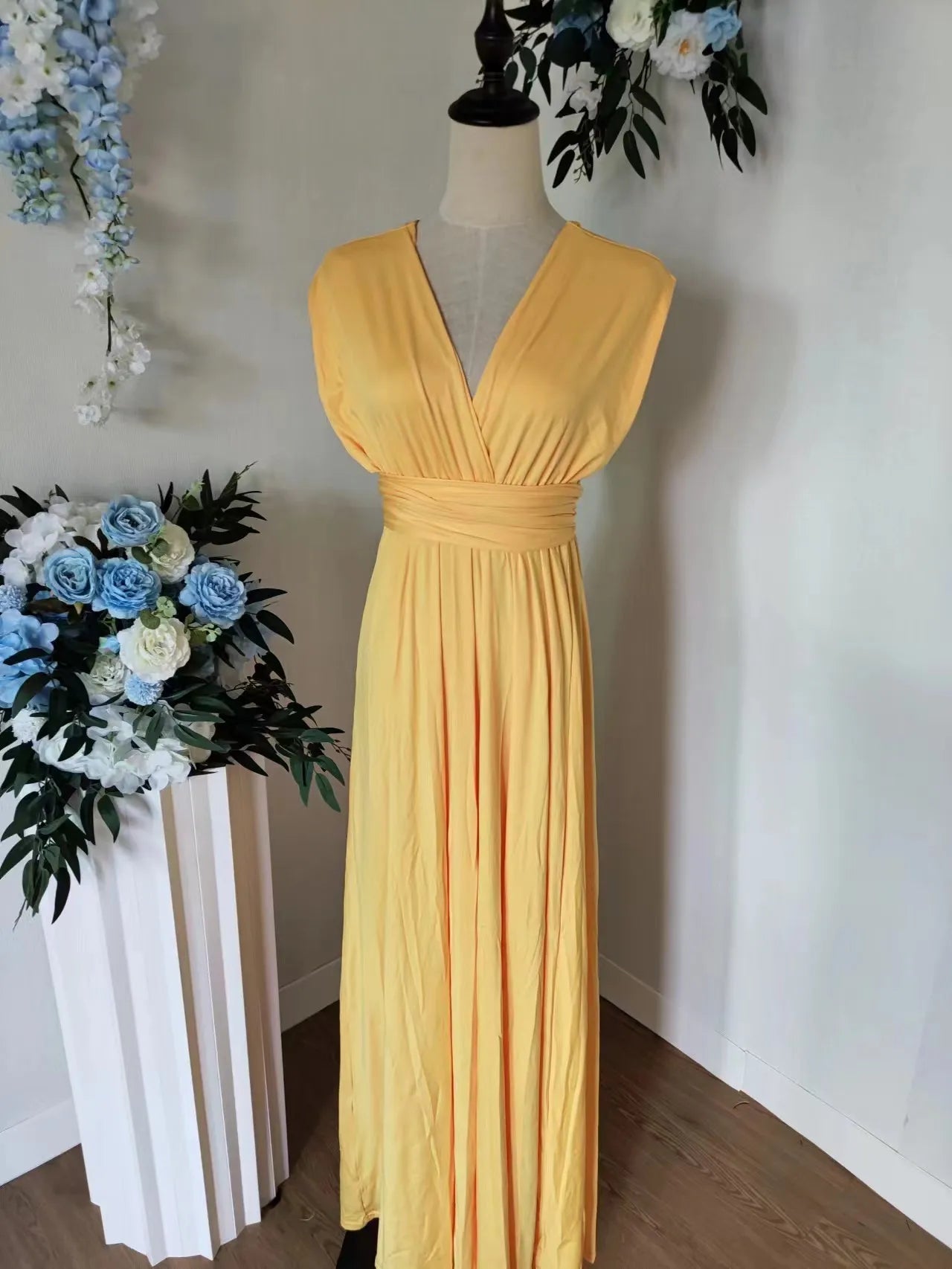 Bridesmaid Dress, Olive Green Maxi Bridesmaid Dress, Bridal Party Convertible Dress, Multiway Infinity Dress, Custom Dress