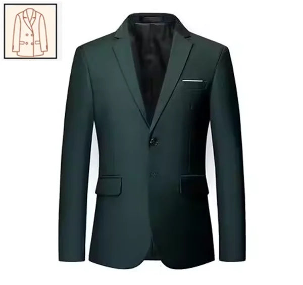 2025 New Men's Business Casual Suit for Weddings Male Solid Colour Formal Suit Sets Men Prom Party Tuxedo Dress
