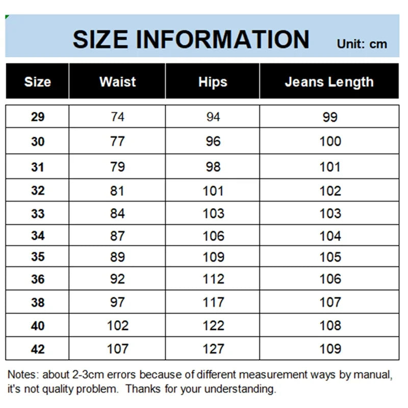 100% Pure Cotton Jeans Men Loose Trousers Classic Spring Autumn Casual Cowboy US Plus Size 38 40 42 Straight Male Denim Pants