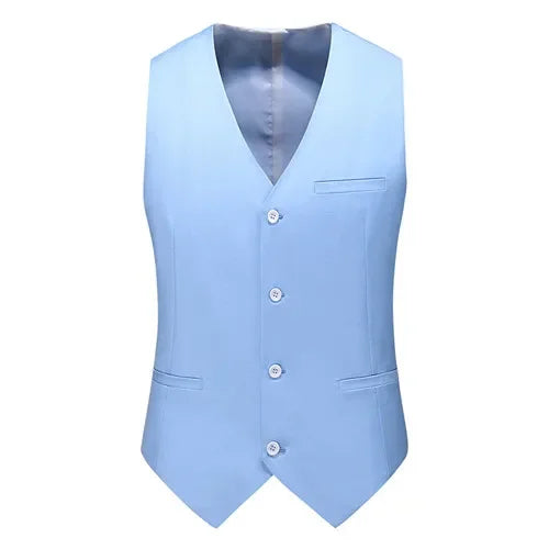 Blue Men Sleeveless Suit Vest, Brand New Slim Fit V Neck Dress Waistcoat Office Casual Vsests Asian Size M-6XL, Red Green Purple