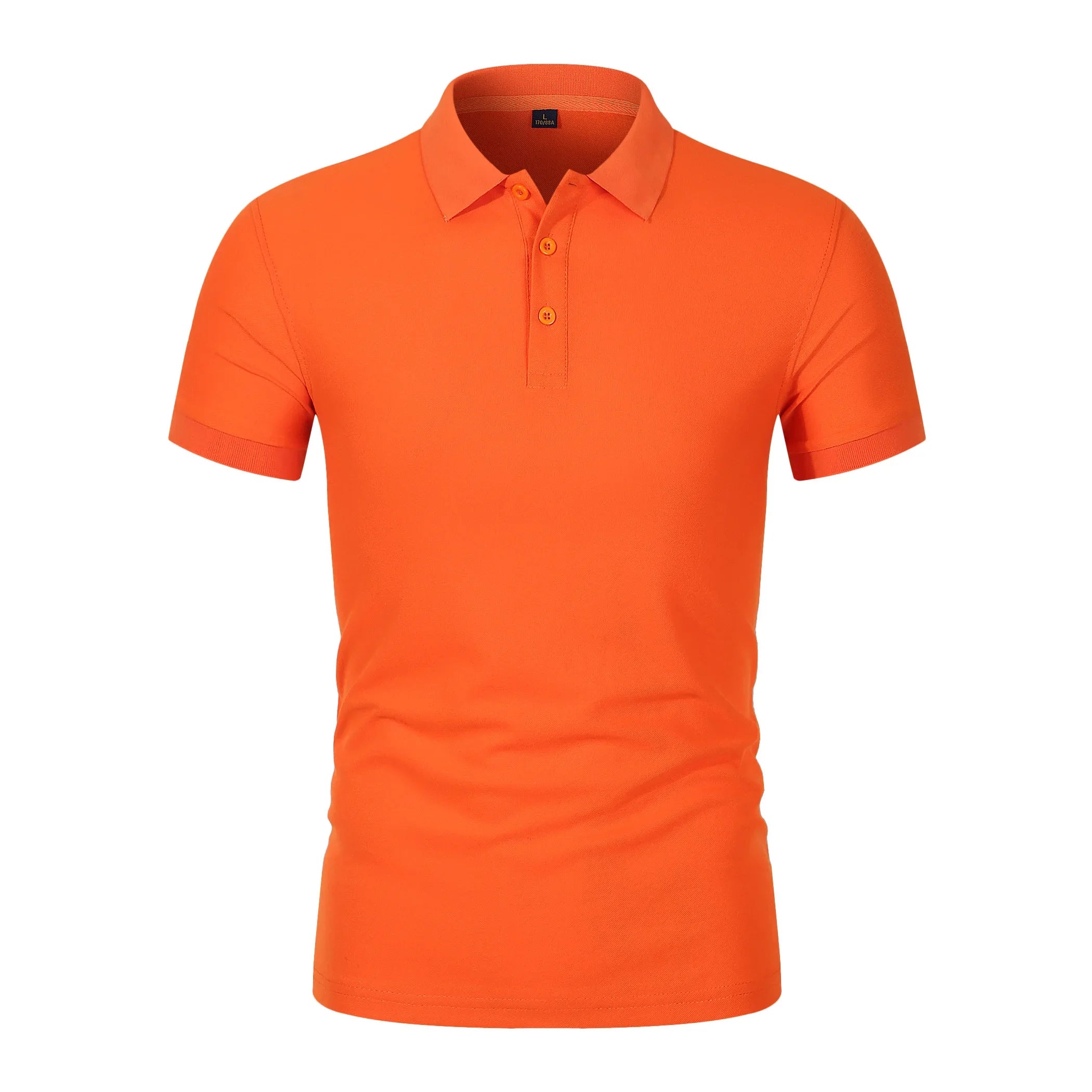 025 Summer New Men's Short sleeved Solid Color Polo Shirt Breathable and Comfortable Elastic Top Casual Business New Style